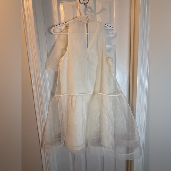 BHLDN Sophia High-Neck Bow-Tie Organza Mini Dress - Picture 6 of 10